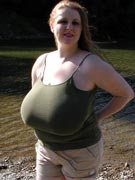 Sapphire sunning her huge boobs at DivineBreasts.com
