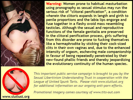 S.L.U.T.L.U.S.T. Anti-Porn Ad Campaign for Wanking Women