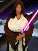 May the force be with boobs for Cheron 32MM as Boobie-Wan Kenobi with MM-cup breasts in Star Wars porn from TopHeavyAmateurs.com
