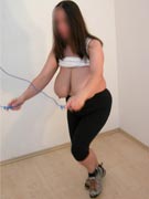 Maxi 32JJ massive tits flopping about in her bouncing big boobs jumping rope photos from TopHeavyAmateurs.com